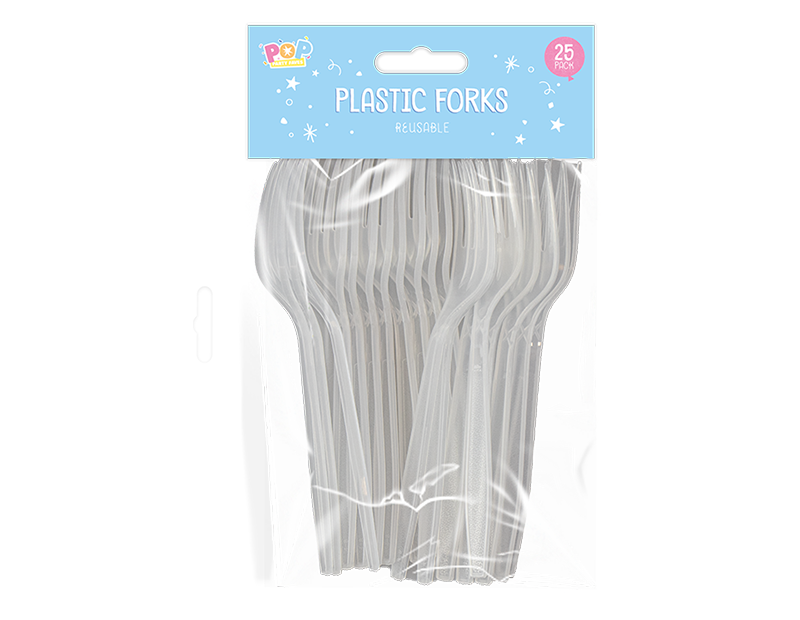 Reusable Plastic Forks 25pk